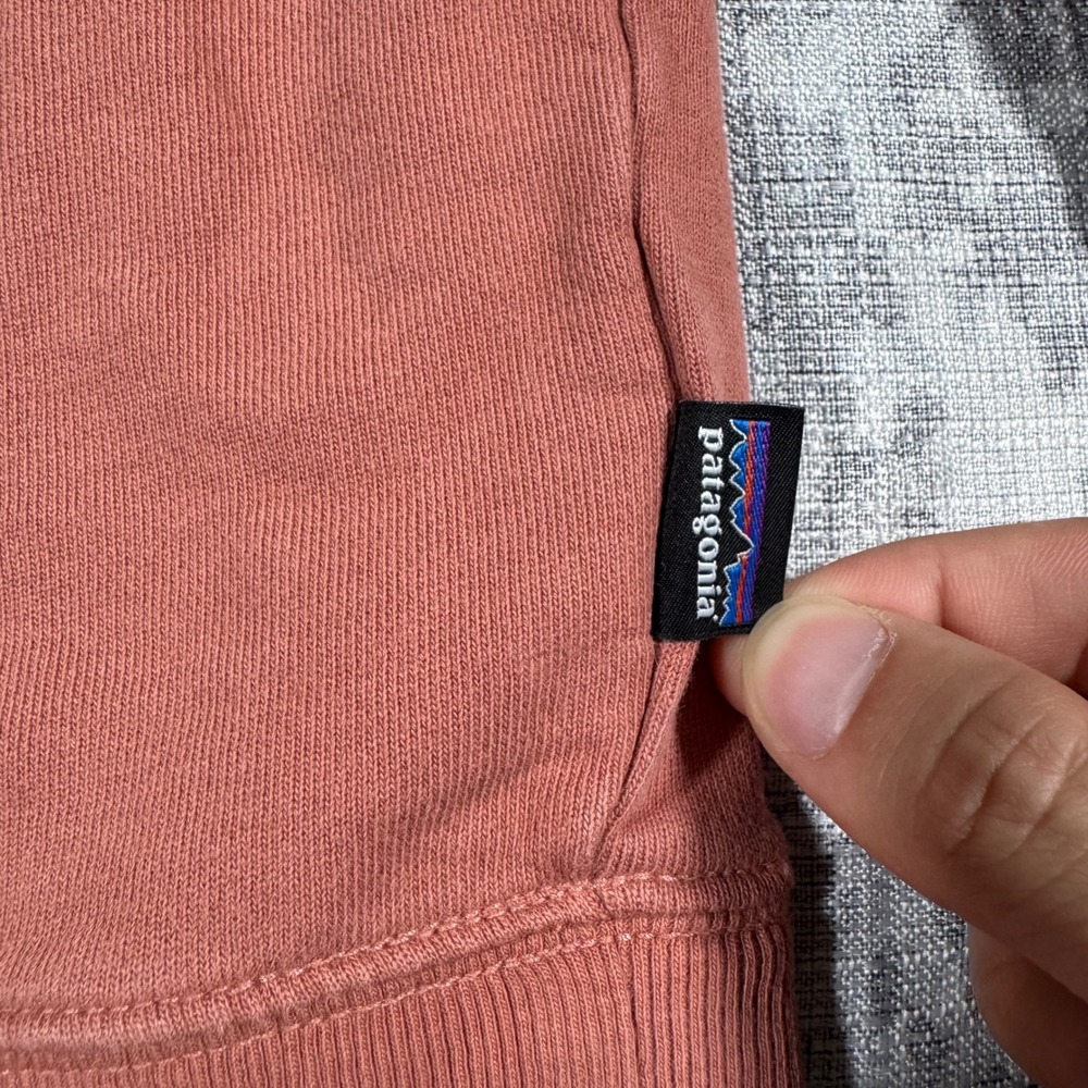 Patagonia P-6 Logo Sweatshirt Mens Medium Red Terracotta Organic Cotton Pullover - Picture 7 of 10
